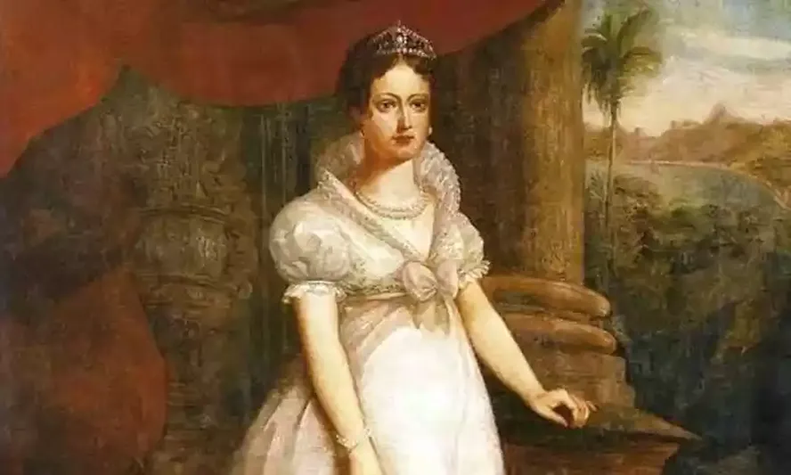 Pintura de Luís Schlappriz retrata Maria Leopoldina — Foto: Reprodução